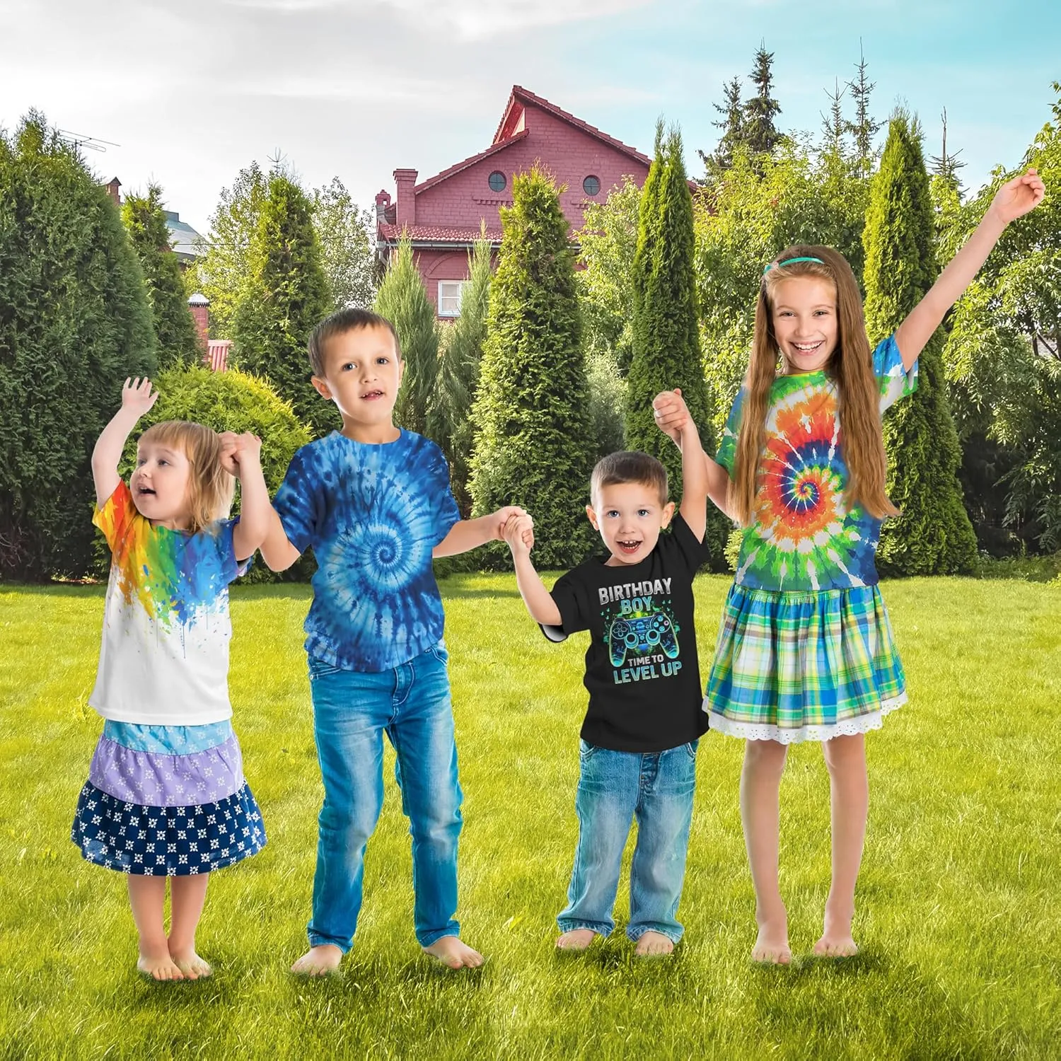 Tiannee Printed Boys T-Shirt, Kids' T-Shirt for Boys, Lightweight Tee for Kids