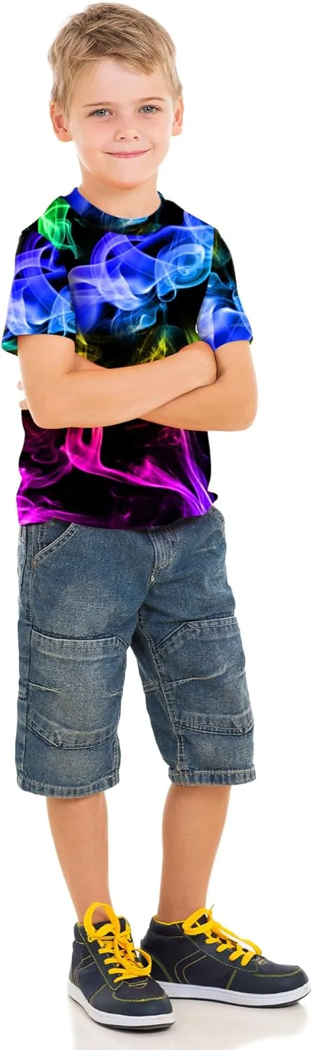 Tiannee Printed Boys T-Shirt, Kids' T-Shirt for Boys, Lightweight Tee for Kids