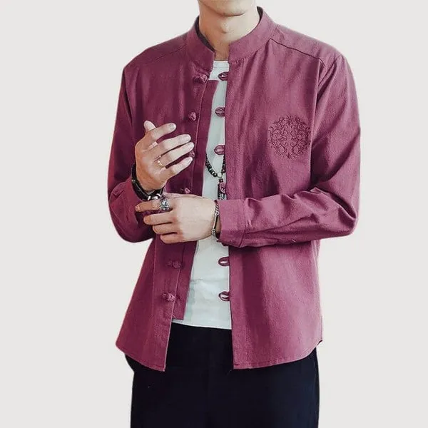 WLS Kezumi Long Sleeve Shirt Raspberry Red