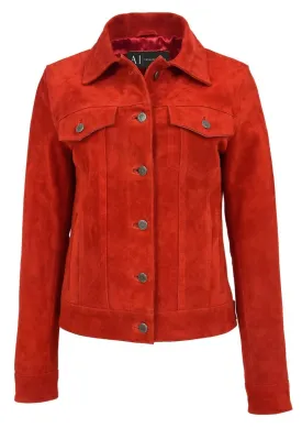 Womens Denim Biker Style Jacket