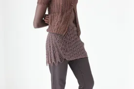 Y2K Crochet Knit Cover Up Skirt or Layering Piece
